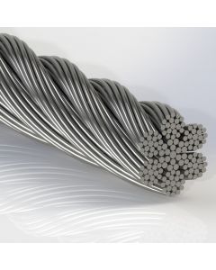 Stainless Steel Cable, Bare 7x19, Low-Stretch High-Fatigue