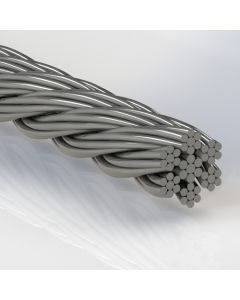 Stainless Steel Cable, Bare 7x7, Low-Stretch High-Fatigue