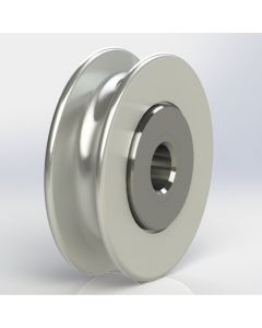 CP Series Pulley, Plated Steel, Ball Bearing Shielded